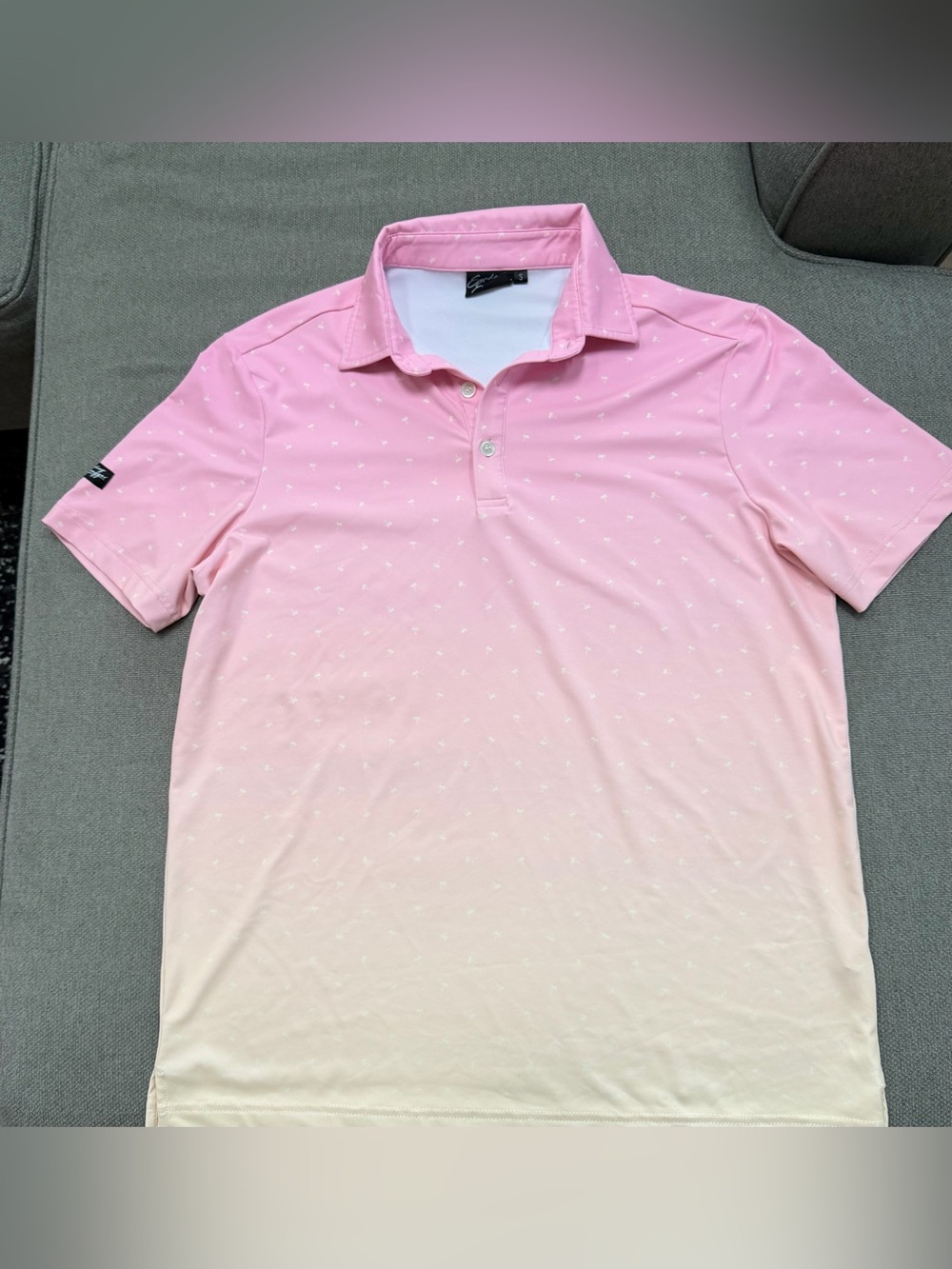 Men's Pink Ombre Sunday Swagger Polo Shirt